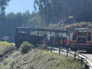 Read more about the article Autocarro devorado pelas chamas em Vila Nova de Poiares